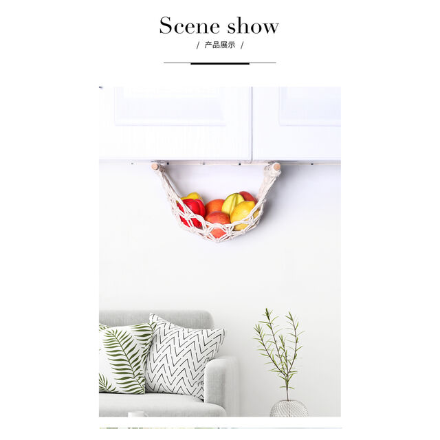 Accroche murale pour organisateur de fruits et légumes au crochet, décoration d'intérieur, prix usine