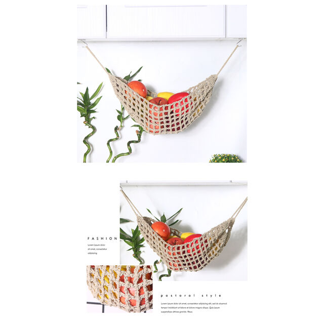 Accroche murale pour organisateur de fruits et légumes au crochet, décoration d'intérieur, prix usine