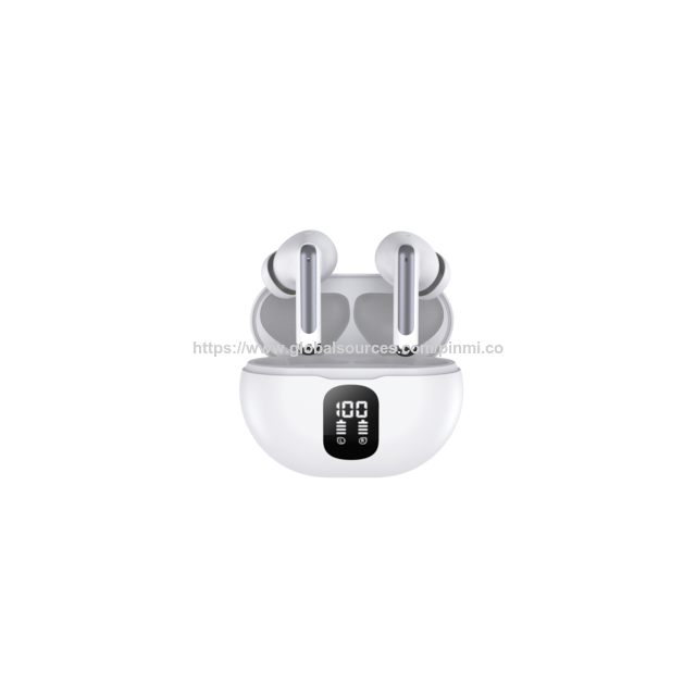 Écouteurs sans fil S76 2024 Bluetooth 5.4 Stéréo Bass avec suppression du bruit 4 micros Affichage LED Écouteurs intra-auriculaires pour ordinateur portable tablette téléphone