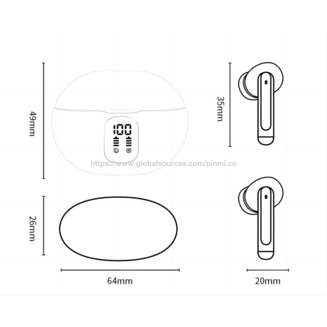 Écouteurs sans fil S76 2024 Bluetooth 5.4 Stéréo Bass avec suppression du bruit 4 micros Affichage LED Écouteurs intra-auriculaires pour ordinateur portable tablette téléphone