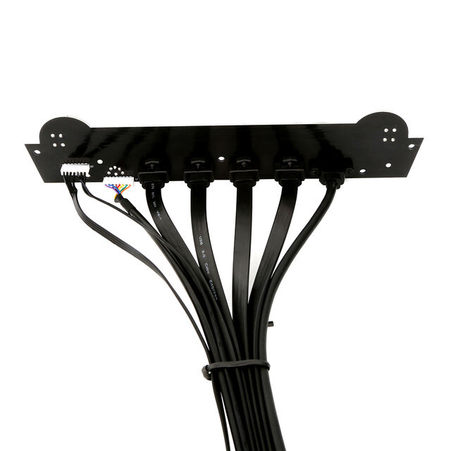 Casing PC Panel Depan Audio Input Output 4 USB 3.0 9 LED Terpasang dengan Tipe-C Saklar Reset PCB Drive Floppy Kabel HUB