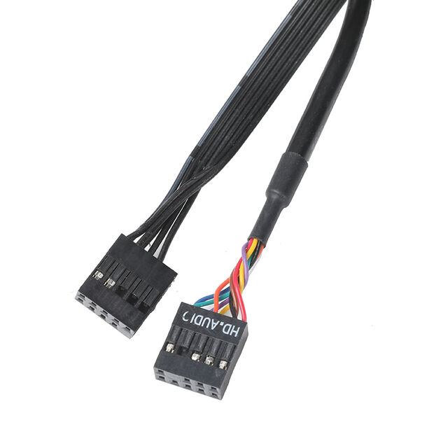 Kabel Panel Depan Casing Komputer Berkualitas Tinggi Dual USB 2.0 + Type-C dengan Port Audio Mic Earphone untuk PC