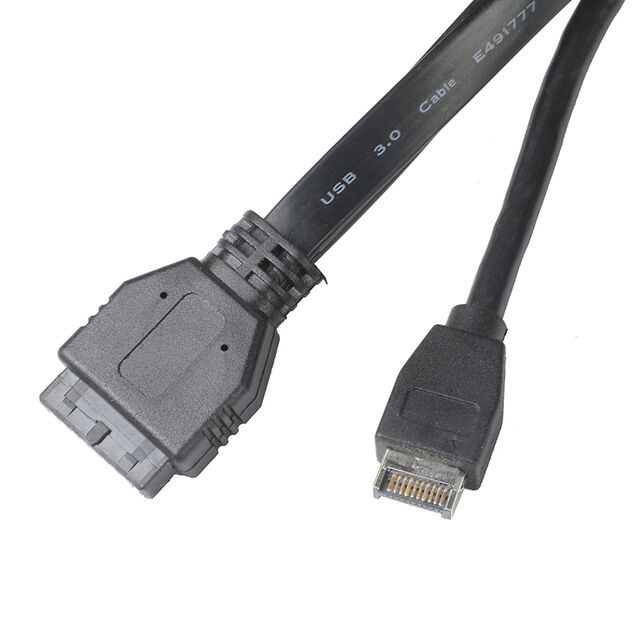 Kabel Panel Depan Casing Komputer Berkualitas Tinggi Dual USB 2.0 + Type-C dengan Port Audio Mic Earphone untuk PC