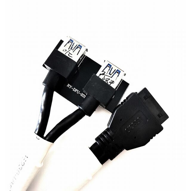 Casing Komputer Panel Depan Motherboard USB 3.0/2.0 Kecepatan Tinggi Dengan Kabel Papan Lubang untuk Komputer