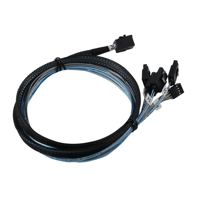 Kabel SAS Motherboard Komputer PC Kecepatan Tinggi, HD Mini SAS SFF-8643 4I/8I ke 4 SATA 7pin & 8 Pin Catu Daya Hard Disk Drive