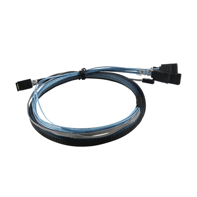 Kabel SAS Motherboard Komputer PC Kecepatan Tinggi, HD Mini SAS SFF-8643 4I/8I ke 4 SATA 7pin & 8 Pin Catu Daya Hard Disk Drive