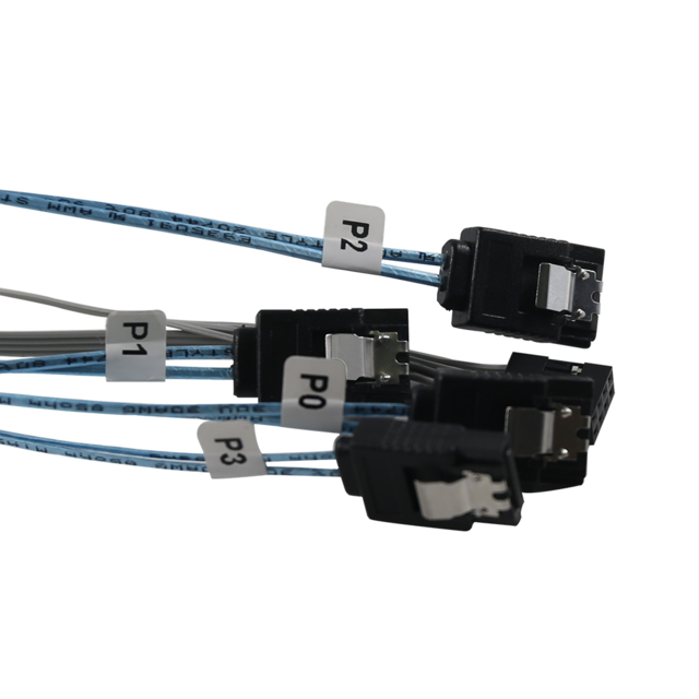 Kabel SAS Motherboard Komputer PC Kecepatan Tinggi, HD Mini SAS SFF-8643 4I/8I ke 4 SATA 7pin & 8 Pin Catu Daya Hard Disk Drive
