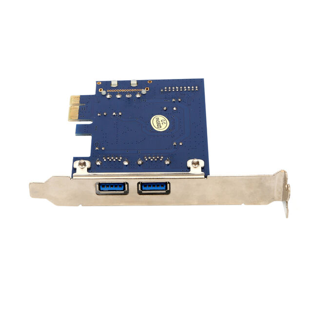 Kartu Riser/Ekspansi PCBA Dual USB 3.0 ke PCI-E Komputer PC dengan Catu Daya 4 Pin dan DC3-19 Pin untuk Penjualan Langsung Pabrik