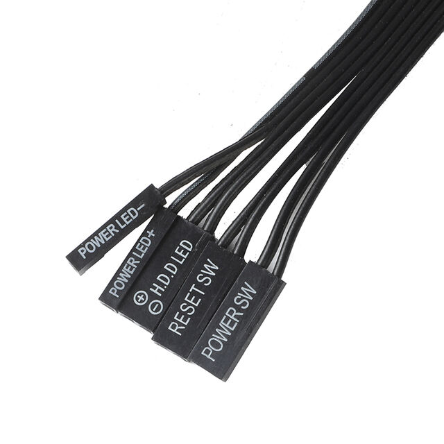Casing PC Hot Sale Port & Konektor Motherboard dengan Kabel Ekstensi Daya Dual USB3.0 + Lampu LED Merah/Biru Kustomisasi