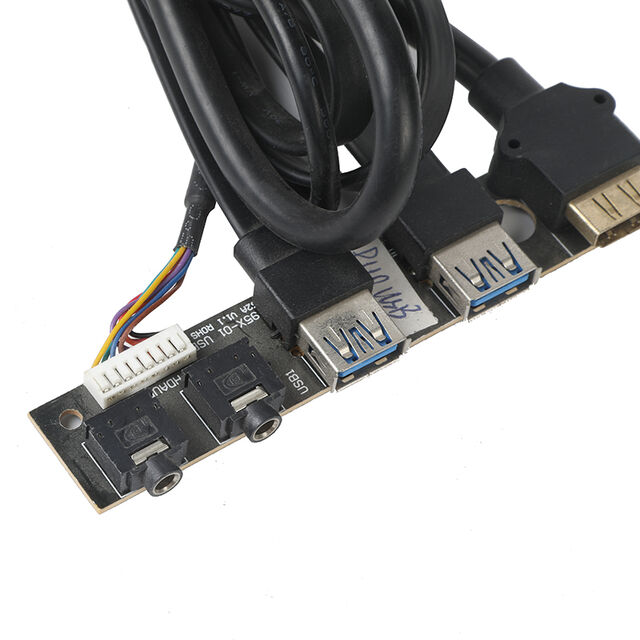Kabel Panel Depan Casing PC Terlaris, Dual USB 3.0 dengan Input/Output Audio Mic - Dukungan untuk Kustomisasi Panel Depan PC