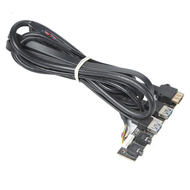 Kabel Panel Depan Casing PC Terlaris, Dual USB 3.0 dengan Input/Output Audio Mic - Dukungan untuk Kustomisasi Panel Depan PC