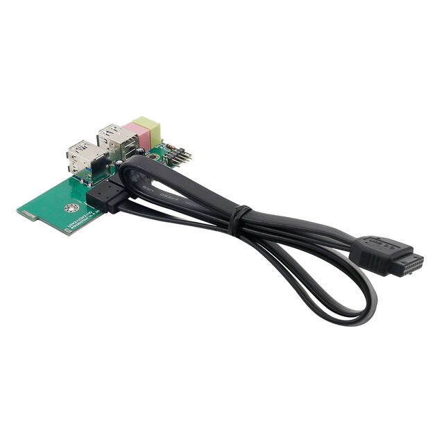 Panel Depan PC Komputer Dual USB 2.0 + Dual USB 3.0 + Port Audio dengan Kabel USB 3.0 20pin Koneksi Motherboard