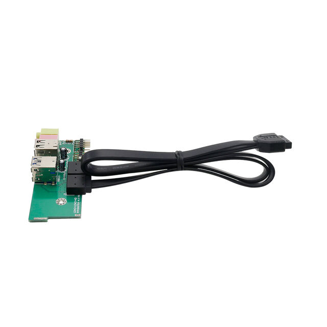 Panel Depan PC Komputer Dual USB 2.0 + Dual USB 3.0 + Port Audio dengan Kabel USB 3.0 20pin Koneksi Motherboard
