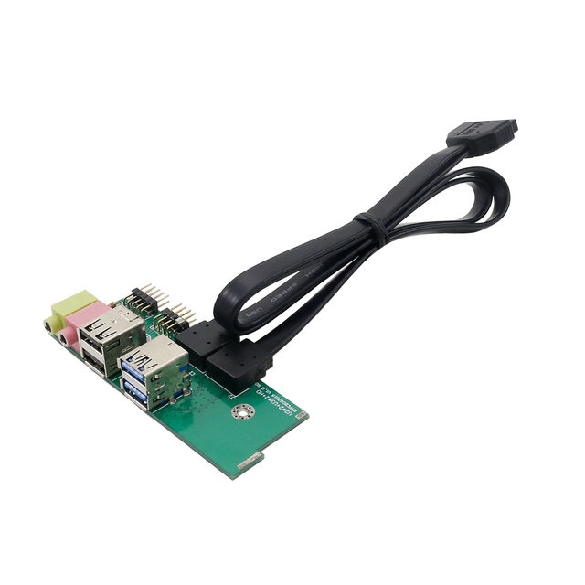 Panel Depan PC Komputer Dual USB 2.0 + Dual USB 3.0 + Port Audio dengan Kabel USB 3.0 20pin Koneksi Motherboard