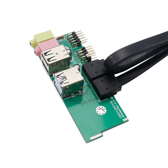 Panel Depan PC Komputer Dual USB 2.0 + Dual USB 3.0 + Port Audio dengan Kabel USB 3.0 20pin Koneksi Motherboard