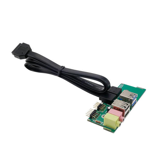 Panel Depan PC Komputer Dual USB 2.0 + Dual USB 3.0 + Port Audio dengan Kabel USB 3.0 20pin Koneksi Motherboard