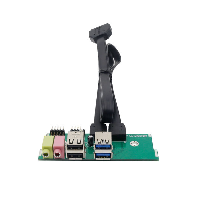 Panel Depan PC Komputer Dual USB 2.0 + Dual USB 3.0 + Port Audio dengan Kabel USB 3.0 20pin Koneksi Motherboard