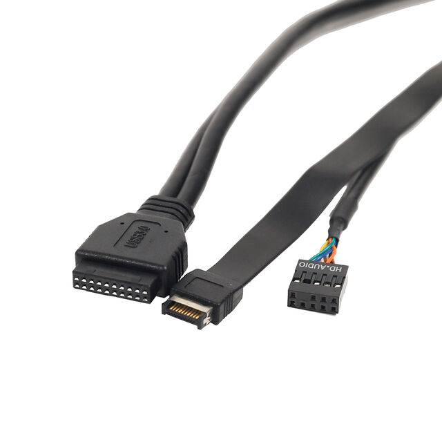 Kabel Motherboard Komputer Langsung Pabrik, Papan Sirkuit PCB Panel Depan Ganda USB 3.0 dengan Input/Output Mikrofon Audio