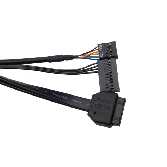 Panel Depan Casing Komputer PC Berkualitas Tinggi dengan Dual USB 3.0 + TYPE-C + AUDIO + MIC + SPK dengan Kabel Saklar Daya