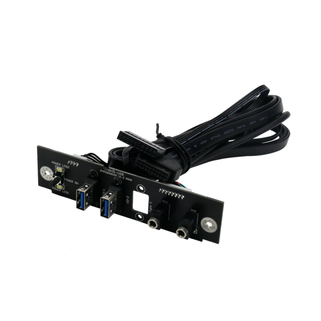 Panel Depan Casing Komputer PC Berkualitas Tinggi dengan Dual USB 3.0 + TYPE-C + AUDIO + MIC + SPK dengan Kabel Saklar Daya