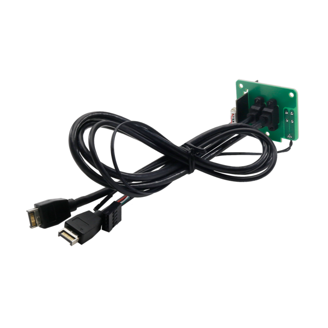 Panel Depan Casing PC Berkualitas Tinggi dengan Kabel USB 3.2 Gen 2 Tipe C Ganda, Sakelar Daya/Reset, Port dan Konektor Motherboard
