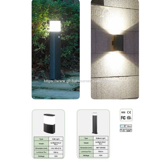 SMART LED Außenleuchte mit Fernbedienung und Bluetooth, IP65 Gartenbeleuchtung, CCT einstellbar