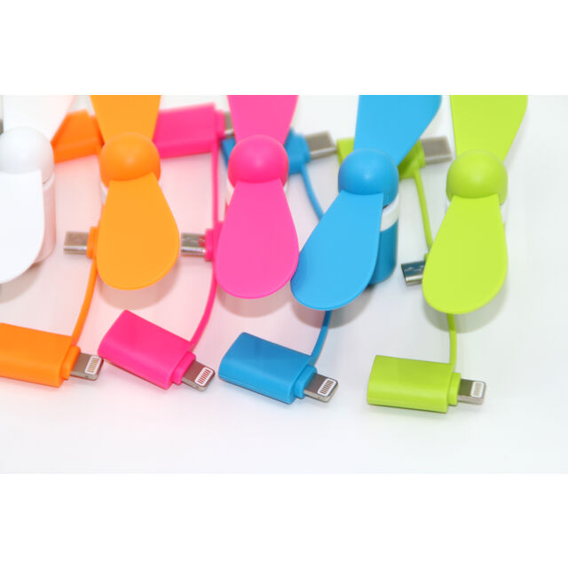 Custom Logo 3 in 1 Mobile Phone Mini USB Fan