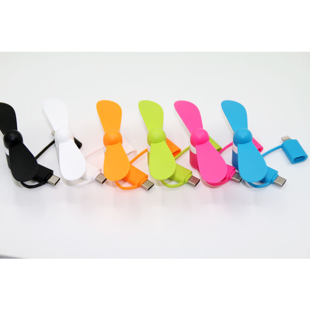 Mini Ventilador USB 3 em 1 com Logo Personalizado para Celular