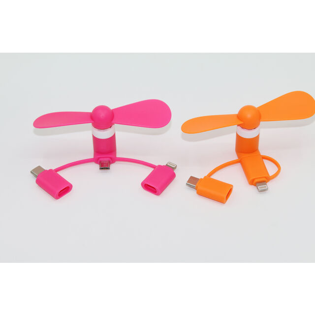 Custom Logo 3 in 1 Mobile Phone Mini USB Fan