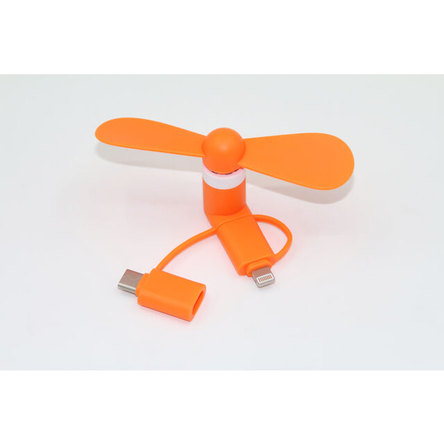 Mini Ventilador USB 3 em 1 com Logo Personalizado para Celular