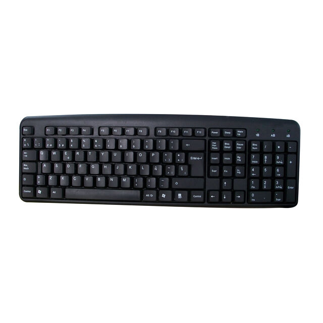 Teclado de computador USB com fio padrão KB528 com preço especial para PC/laptop