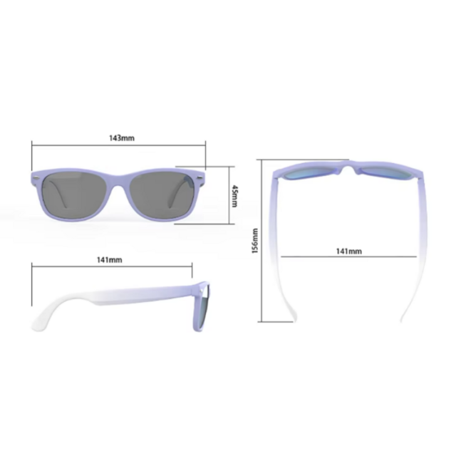 G10-F Purple Gradient Smart Sunglasses Touch Control Magnetic Charging IPX-4 Waterproof Music Player Phone Call AI Assistant OEM