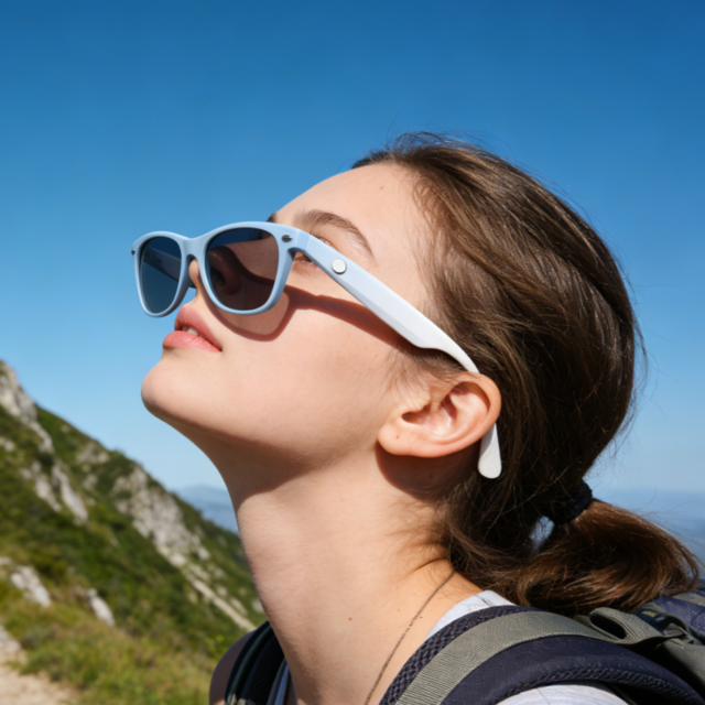 G10-F Purple Gradient Smart Sunglasses Touch Control Magnetic Charging IPX-4 Waterproof Music Player Phone Call AI Assistant OEM