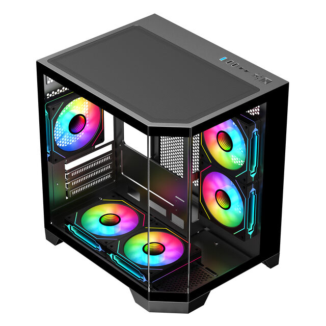 هيكل كمبيوتر ألعاب صغير مدمج Micro-ATX/ITX شائع مع فلاتر غبار وجودة بناء ممتازة