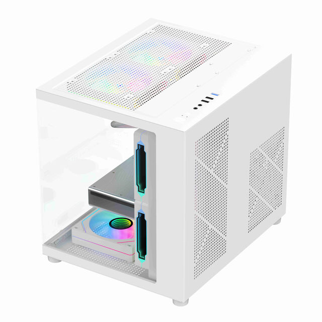 هيكل كمبيوتر ألعاب صغير بتصميم برج Micro-ATX/ITX مع فلاتر غبار وجودة بناء فاخرة