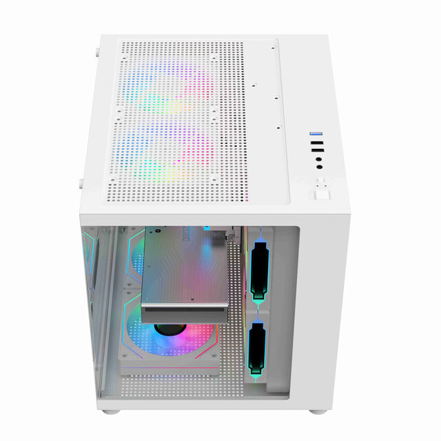 هيكل كمبيوتر ألعاب صغير بتصميم برج Micro-ATX/ITX مع فلاتر غبار وجودة بناء فاخرة