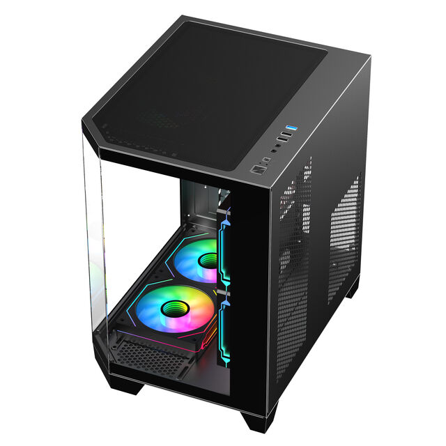 هيكل كمبيوتر ألعاب صغير مدمج Micro-ATX/ITX شائع مع فلاتر غبار وجودة بناء ممتازة