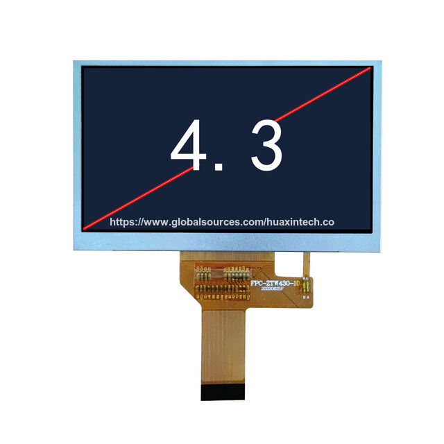 4,3-Zoll-TFT-Displaymodul, Auflösung 1280x800, LVDS-Schnittstelle, ALL View Betrachtungswinkel, LVDS-Schnittstelle