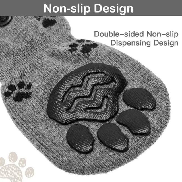 Großhandel Rutschfeste Haustiersocken mit doppelseitiger Anti-Rutsch-Beschichtung und magischen Klettverschlussriemen, ideal für kleine und große Hunde