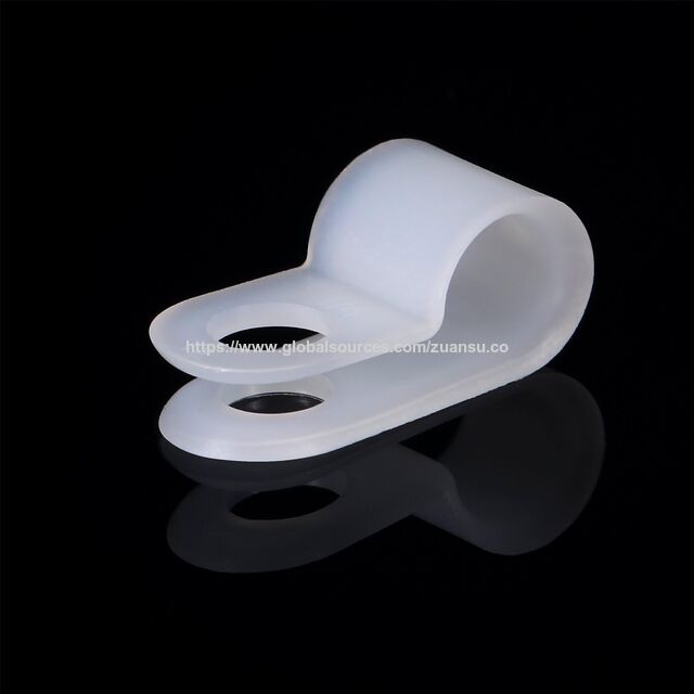 Hersteller R-Typ Kabelklemme Weiße Nylon-Kabelbinder-Clips für Kabelmanagement, Sortiment für Kabelkanäle