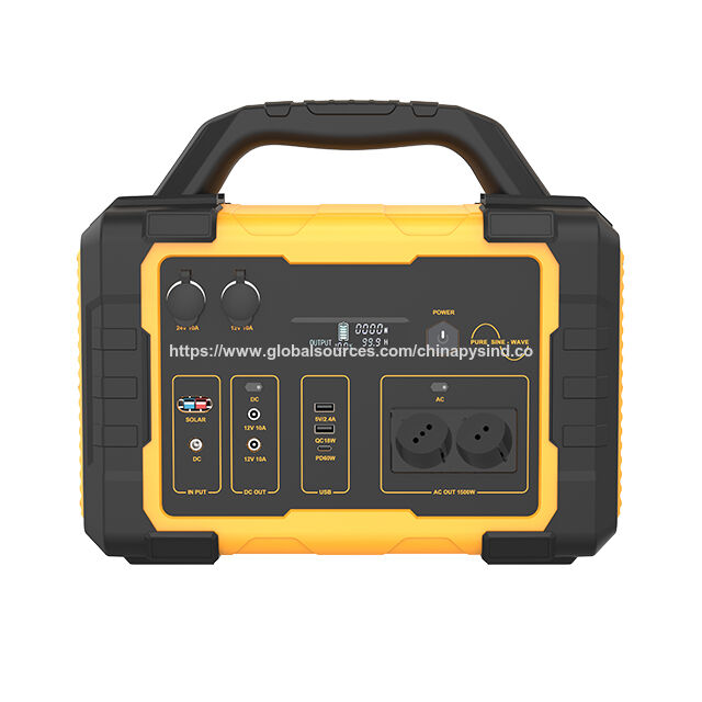 Station d'Énergie Portable 1500W - Jaune
