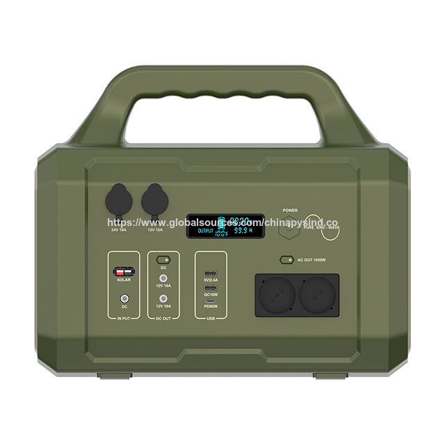 Station d'Énergie Portable 1000W Verte