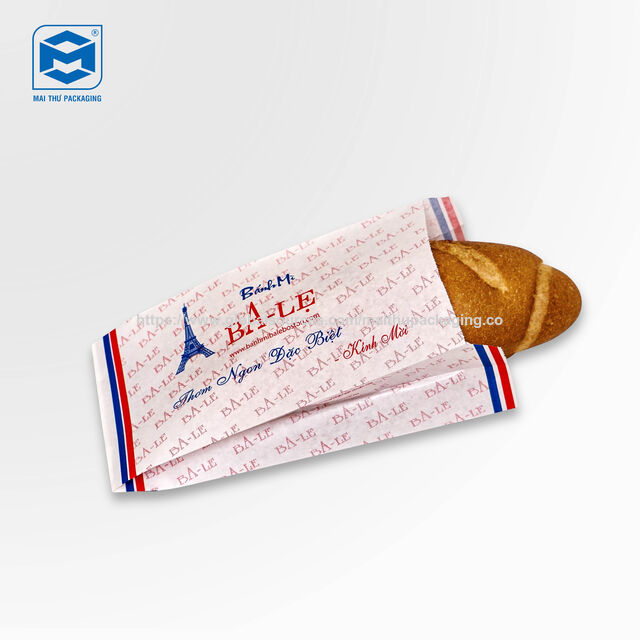 Braune Brotbeutel mit Logoaufdruck, individuelles Design