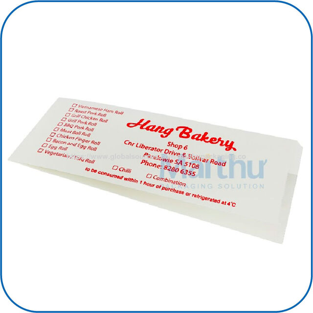 Braune Brotbeutel mit Logoaufdruck, individuelles Design