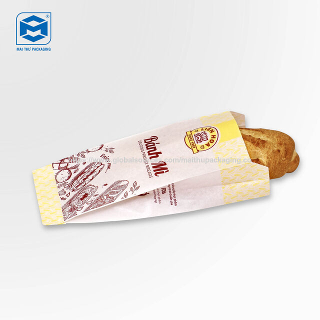 Braune Brotbeutel mit Logoaufdruck, individuelles Design
