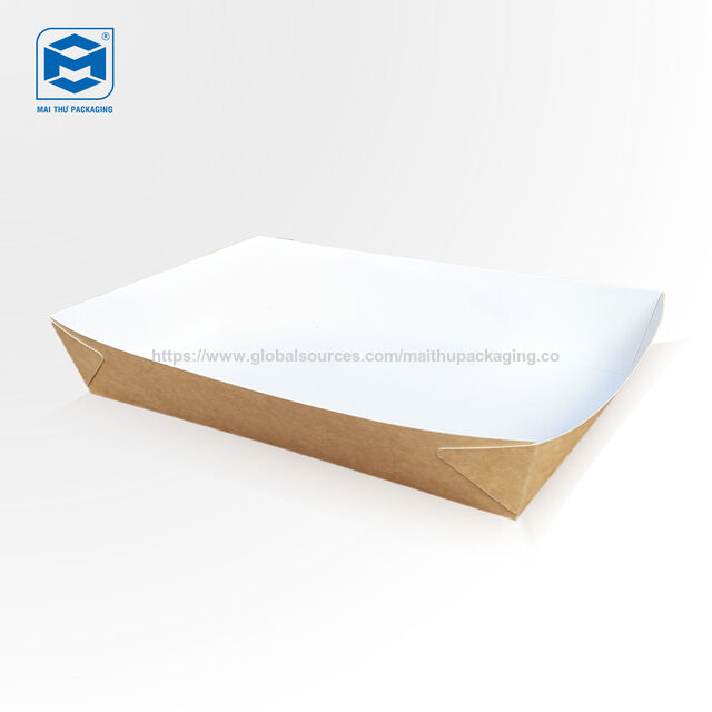 Bandeja de papel para alimentos - Bandeja de papel Kraft, Papel de grado alimenticio
