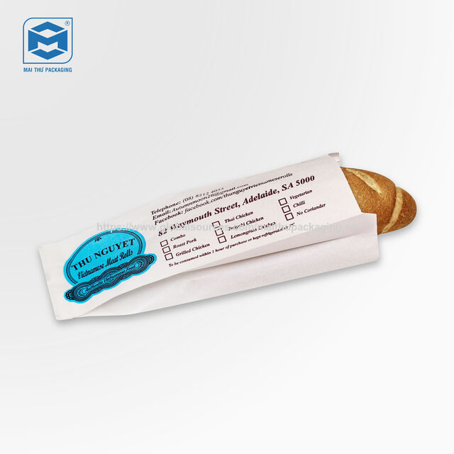 Braune Brotbeutel mit Logoaufdruck, individuelles Design
