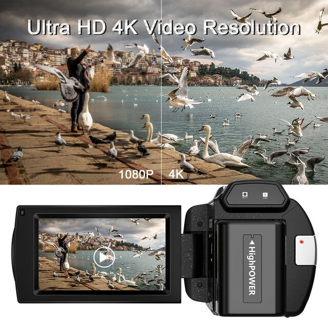 Cámara DSLR Digital 4K HD con Grabación de Video Codificada de 360 Grados - Videocámara Profesional a Bajo Precio
