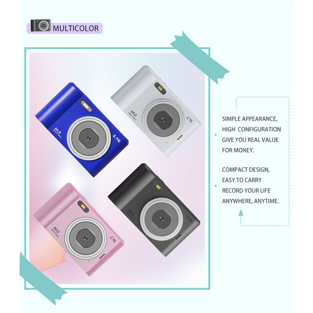 Kamera Digital Anak AD-M1, Perekam Foto Video HD 1080p, Layar LCD Tipe-C, Hadiah Ulang Tahun Kecil, Mainan Anak