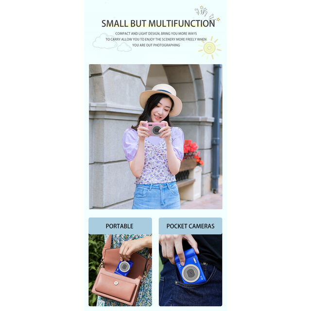 Kamera Digital Anak AD-M1, Perekam Foto Video HD 1080p, Layar LCD Tipe-C, Hadiah Ulang Tahun Kecil, Mainan Anak